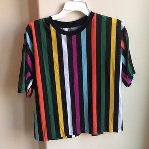 Rainbow striped tee